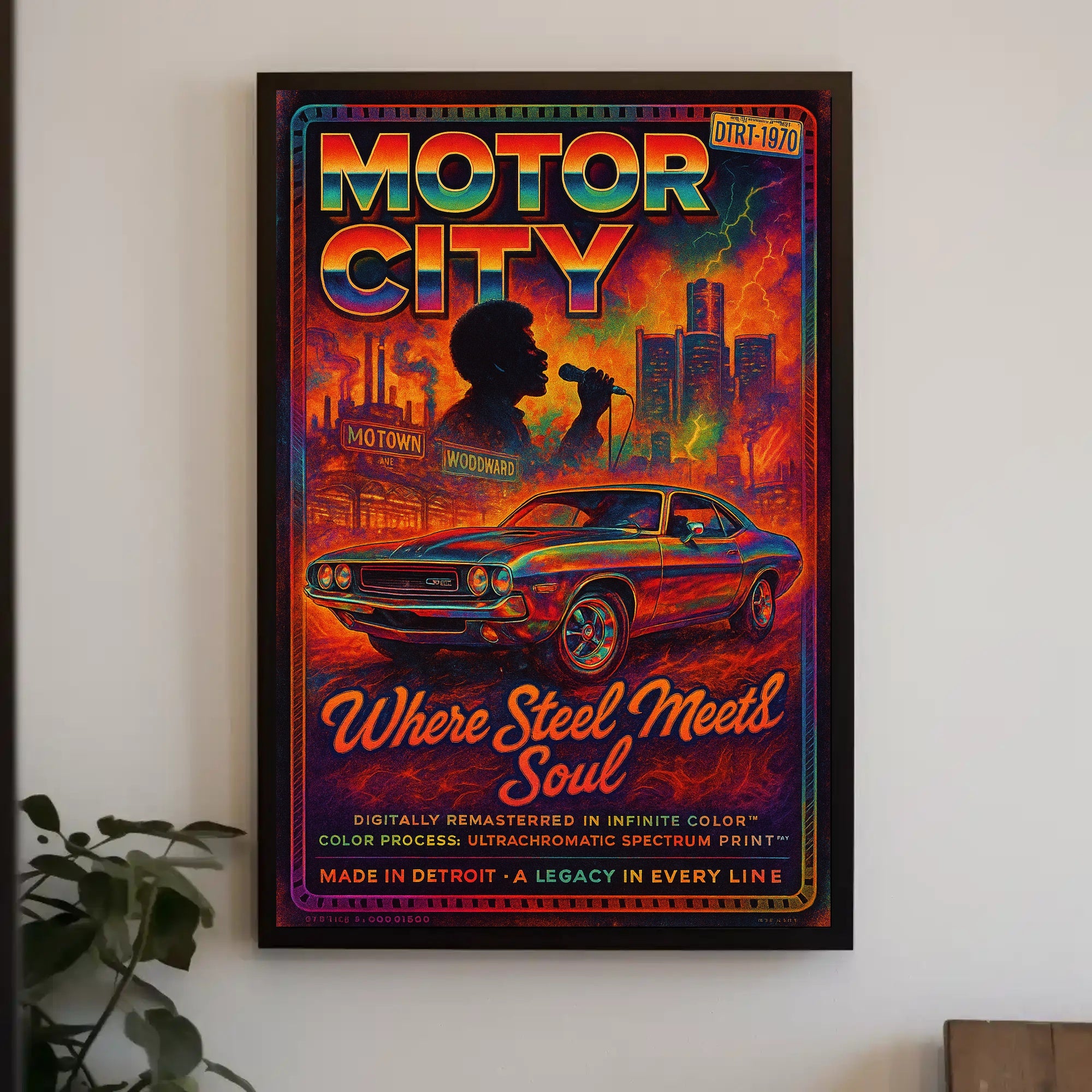 Motor City – Where Steel Meets Soul Poster PosterGoat