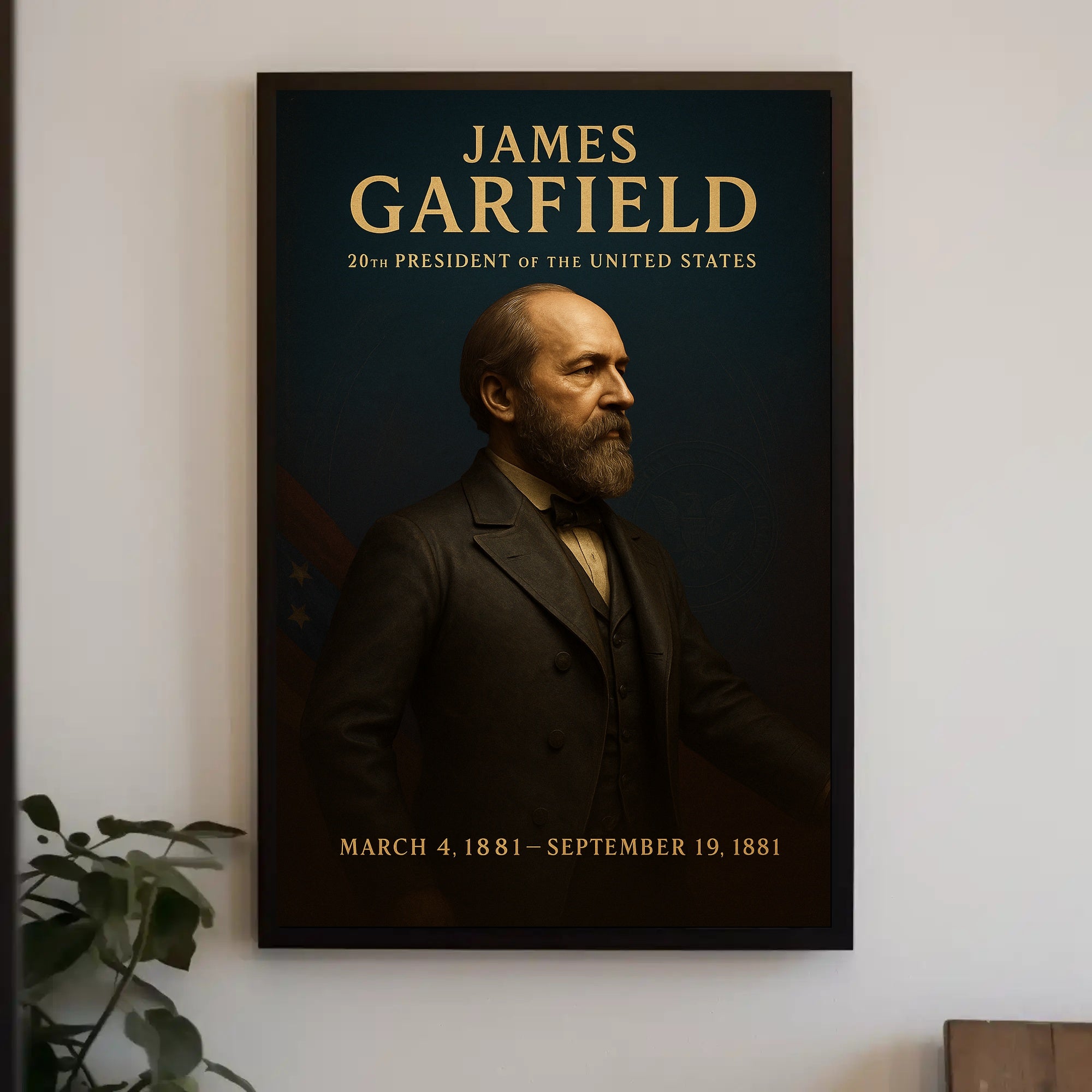 James Garfield 1881 Portrait Historical or Presidential Poster PosterGoat