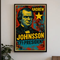 Andrew Johnson 17th President of the United States Graffiti Pop Art Poster
