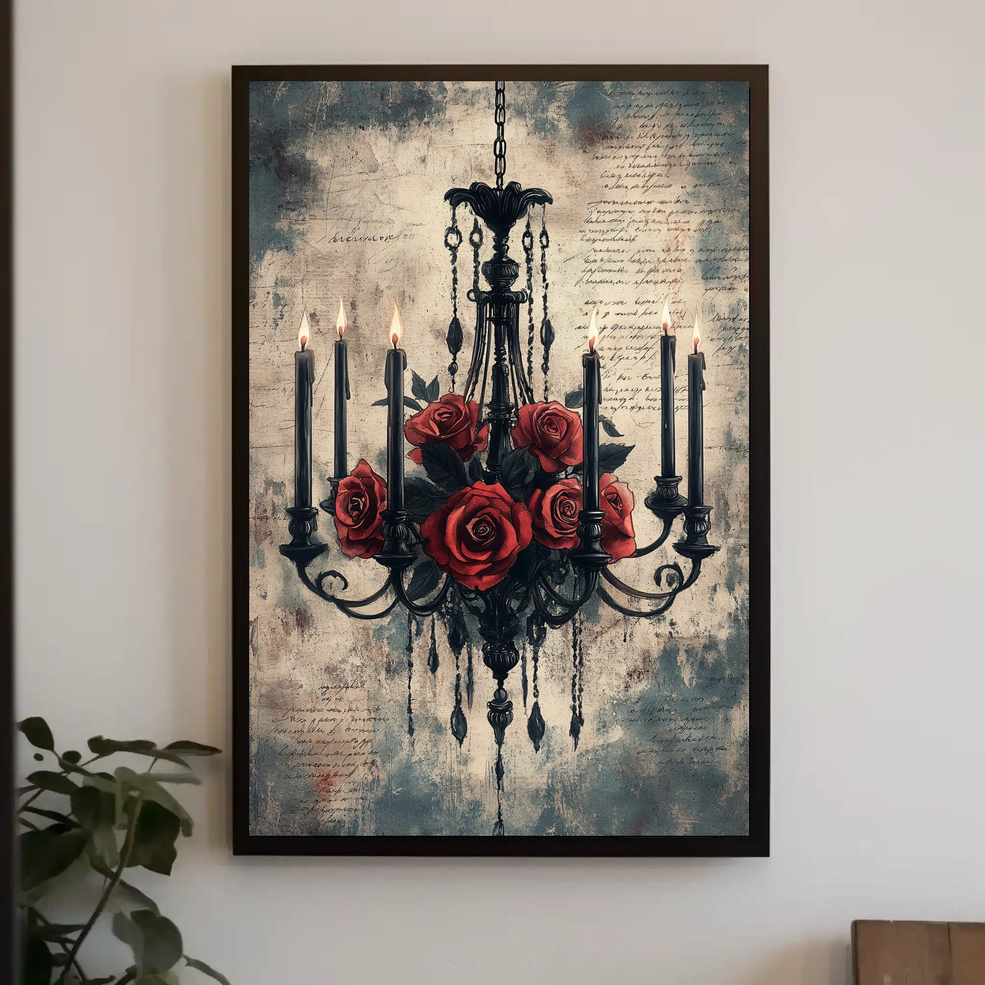Roses And Candlelight Poster