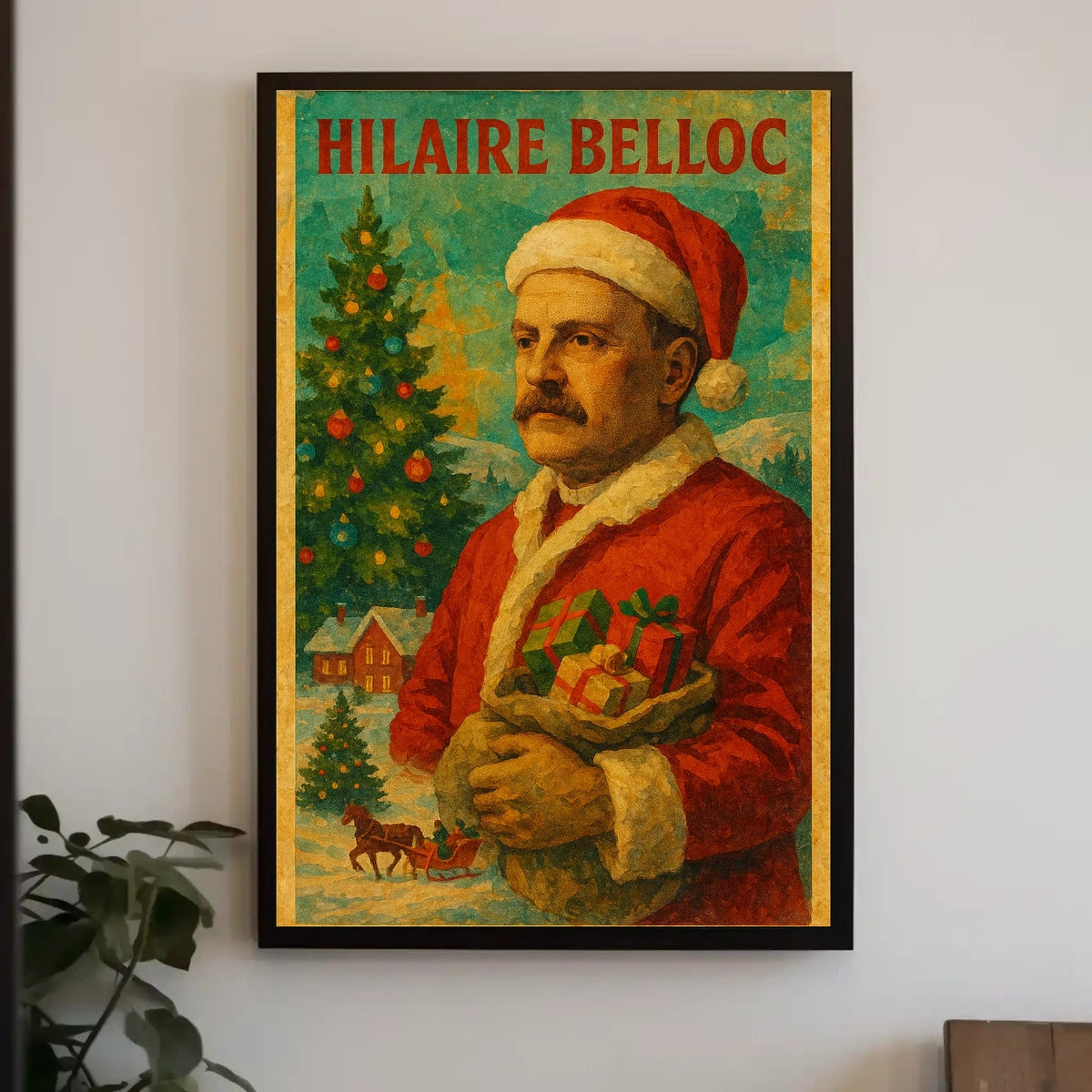 Christmas Cheer with Santa Claus Decorative Pop Culture Poster