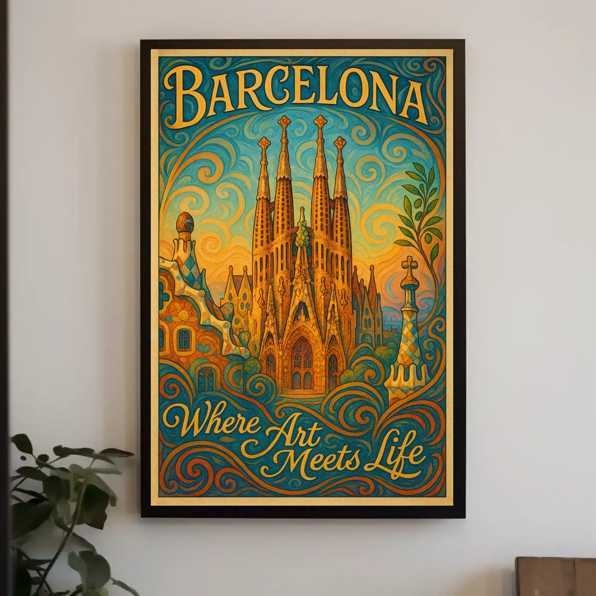 Barcelona Where Art Meets Life Poster