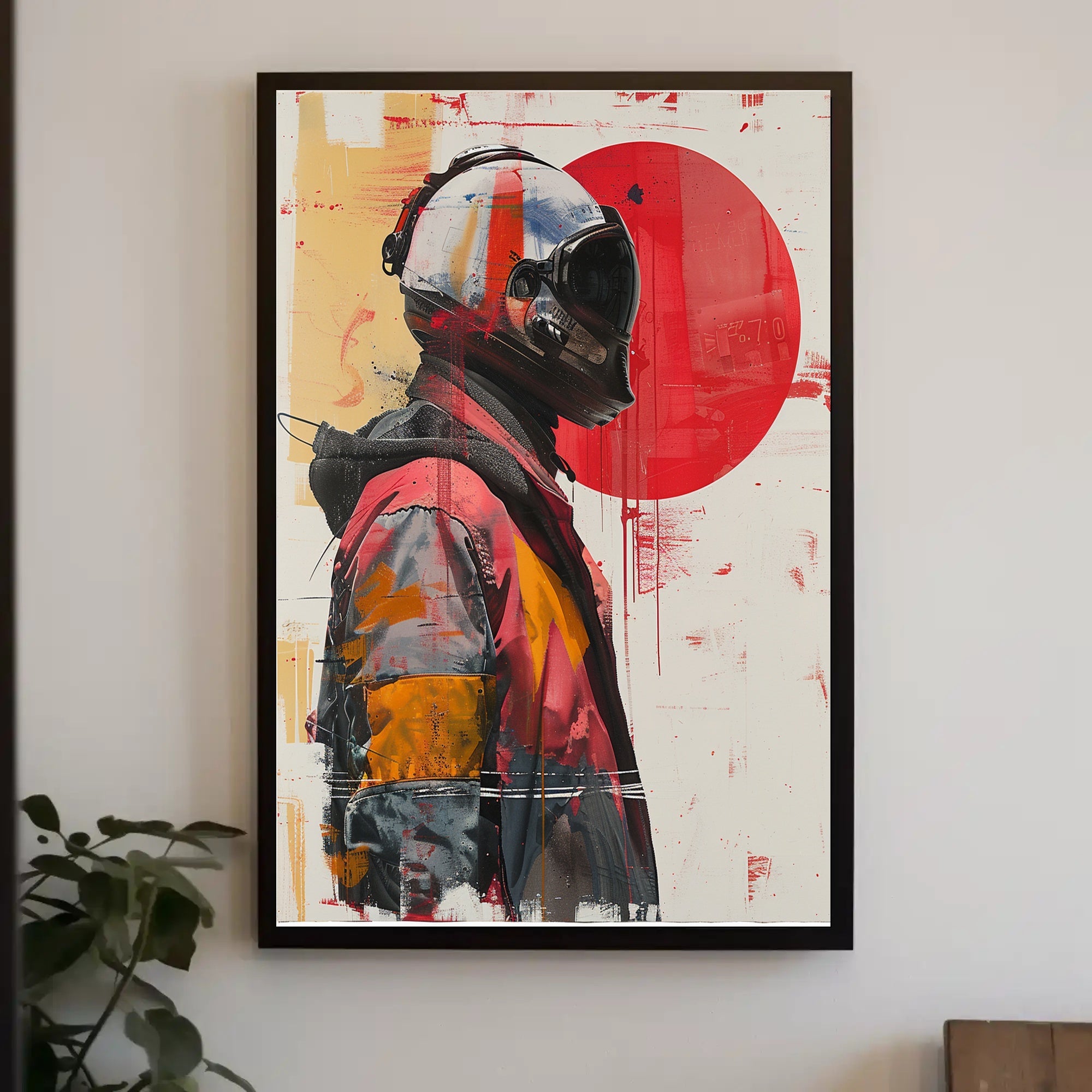 Astronaut In Abstract Art Print Poster For Home Decor PosterGoat