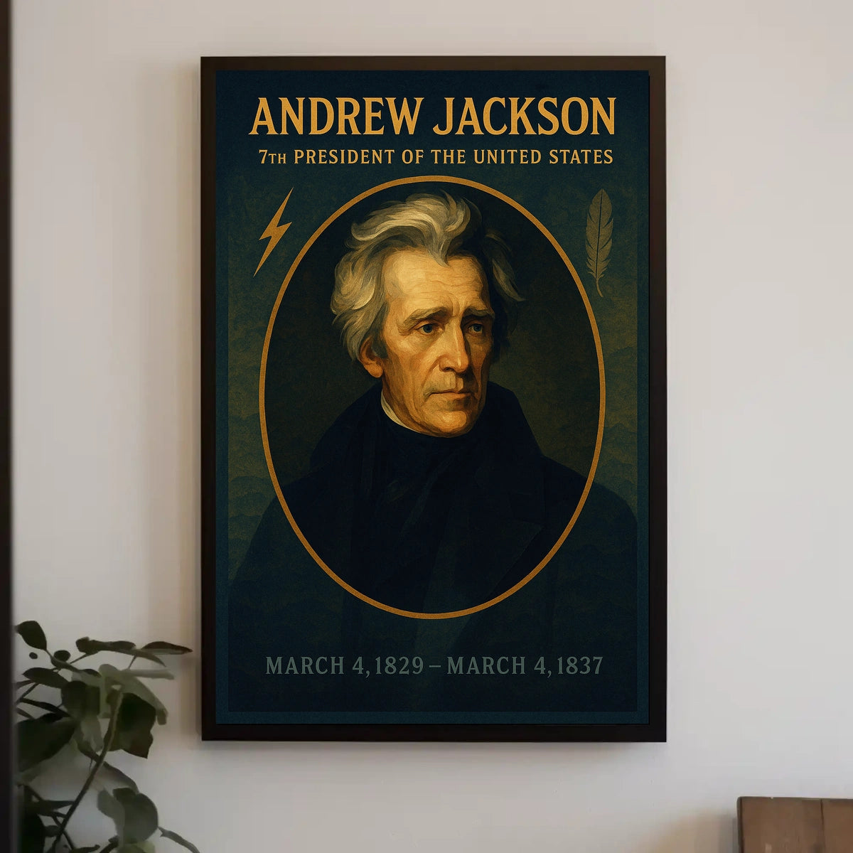 Andrew Jackson Presidential Legacy Poster For History Fans