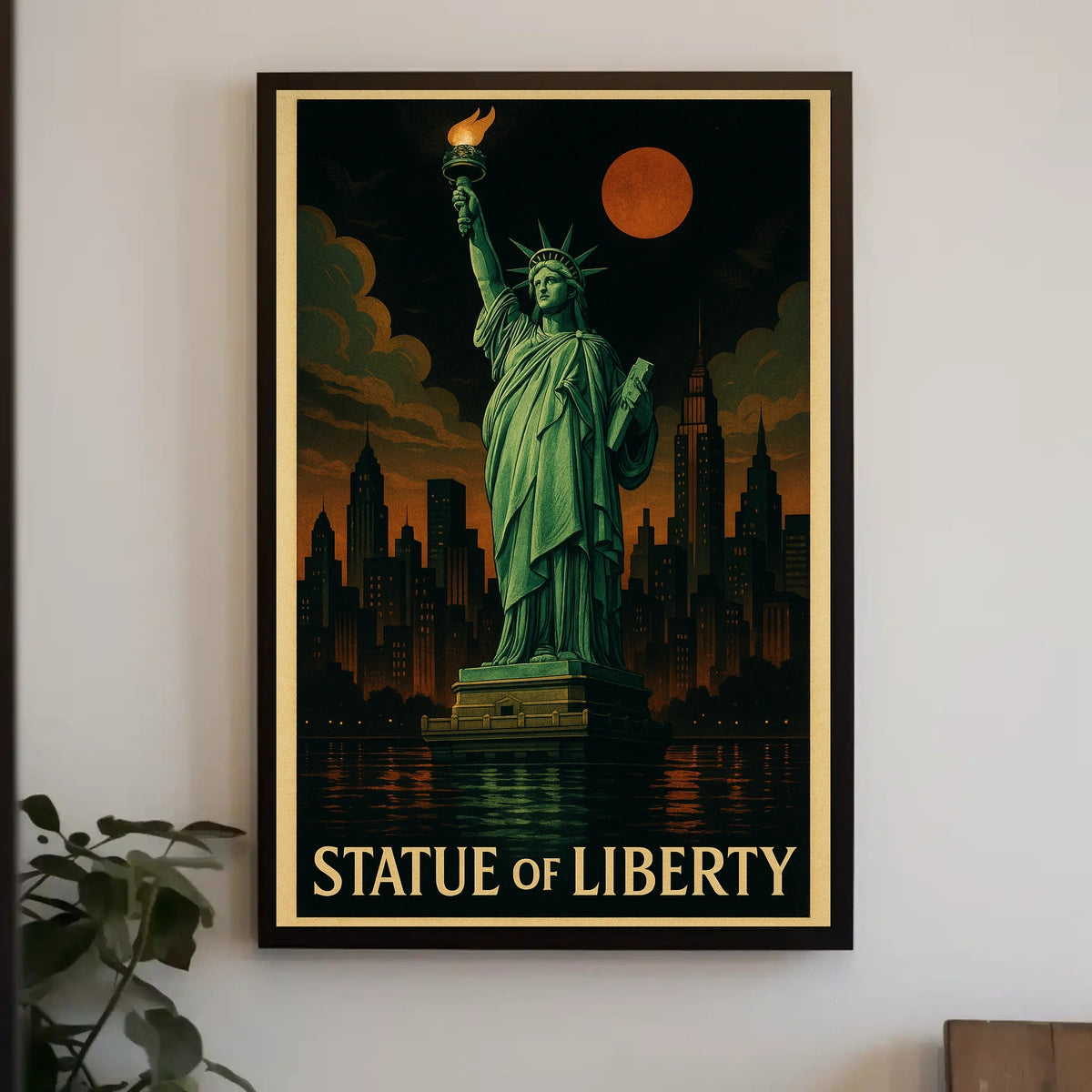 Statue of Liberty during mysterious twilight Urban or Cityscape Poster