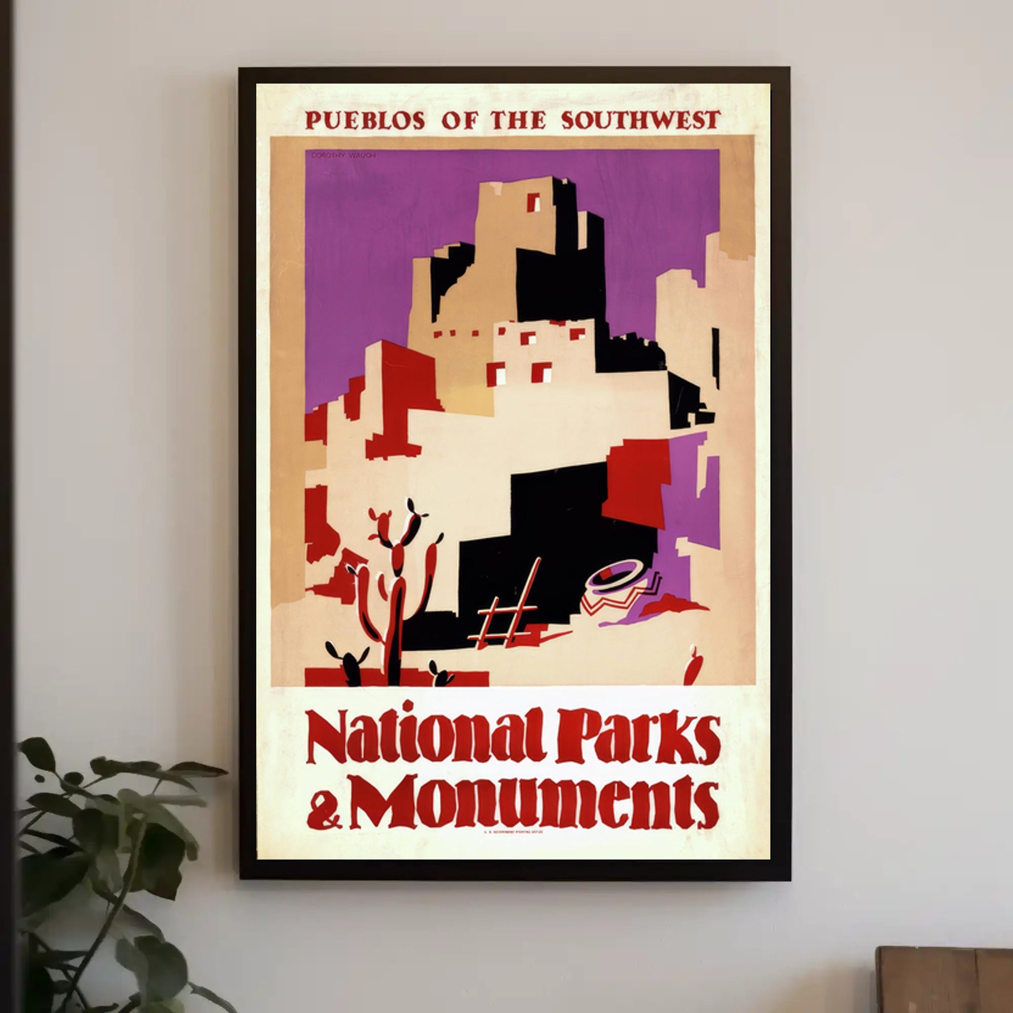 Pueblos Of The Southwest Travel Poster Vintage Print