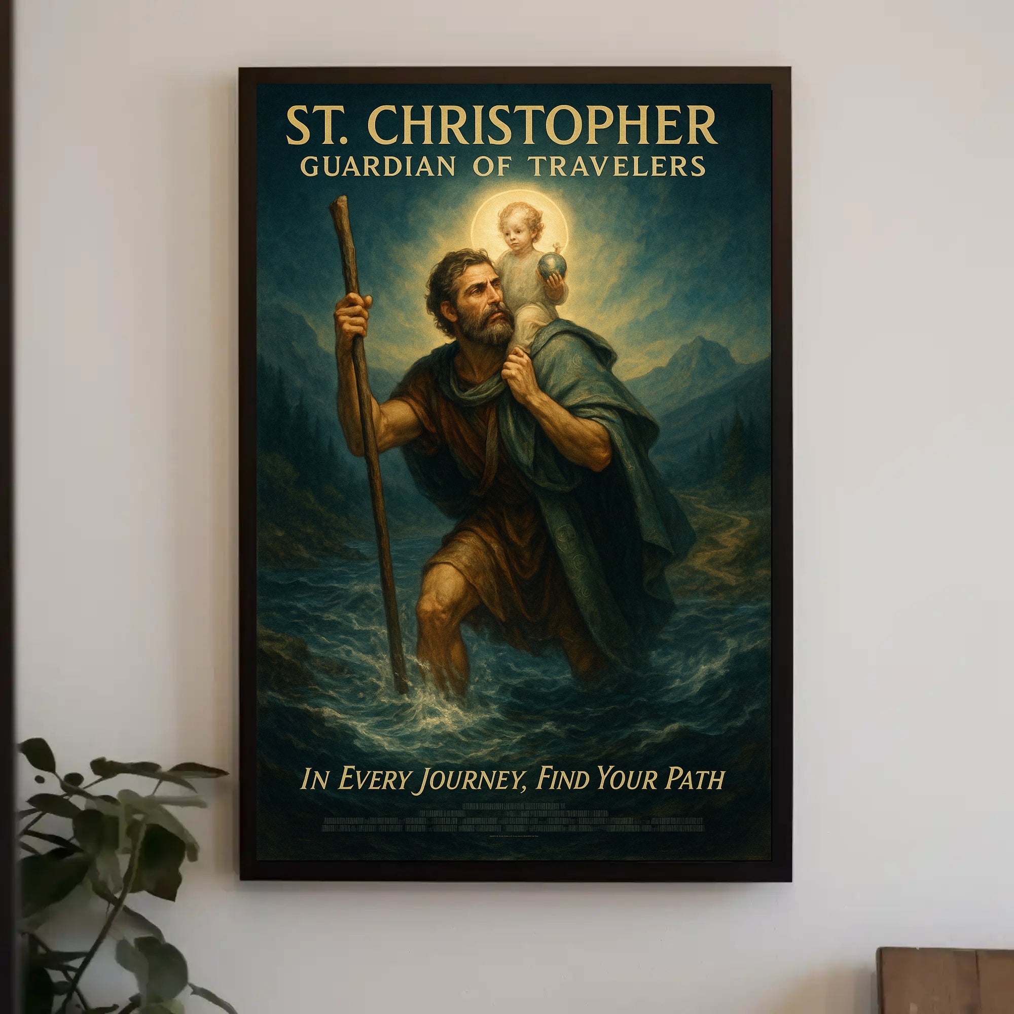 St. Christopher Guardian of Travelers Poster PosterGoat