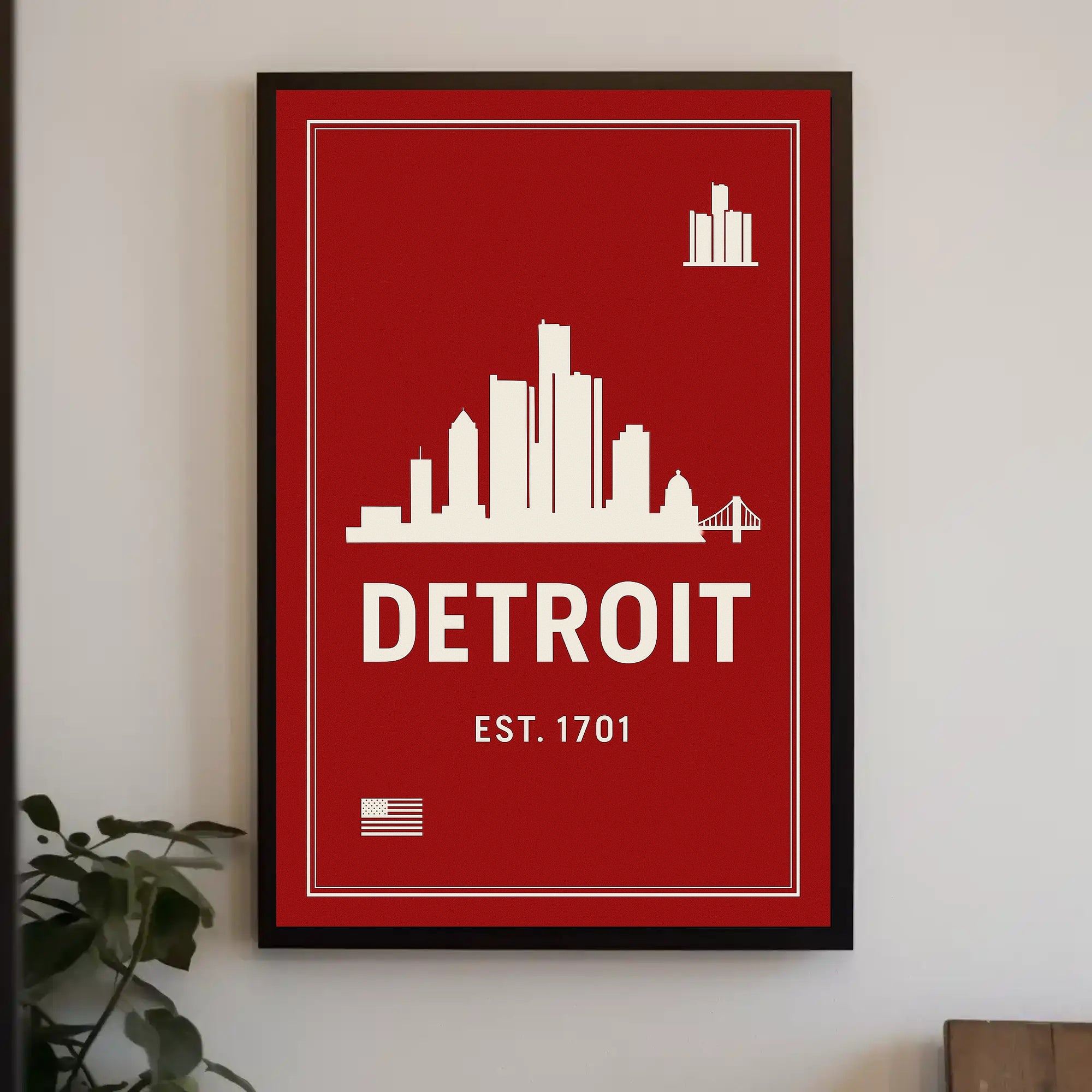 Detroit Skyline Poster PosterGoat