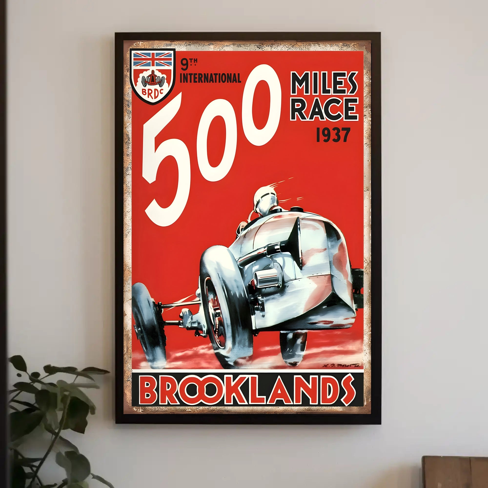 Brooklands 500 Miles Race 1937 Poster