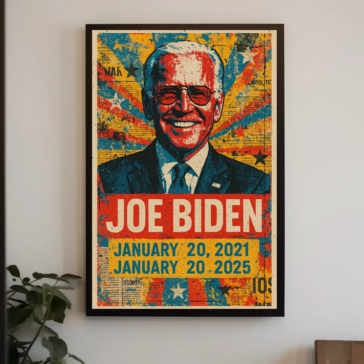 Joe Biden 46th President of the United States Street Art Mashup Poster