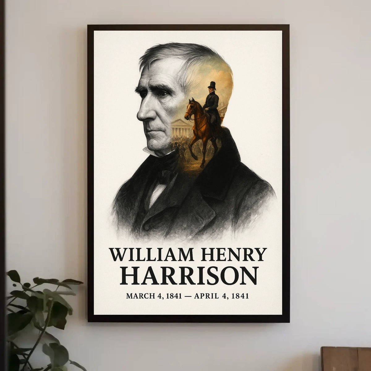 William Henry Harrison 9th President of the United States Reflections Poster