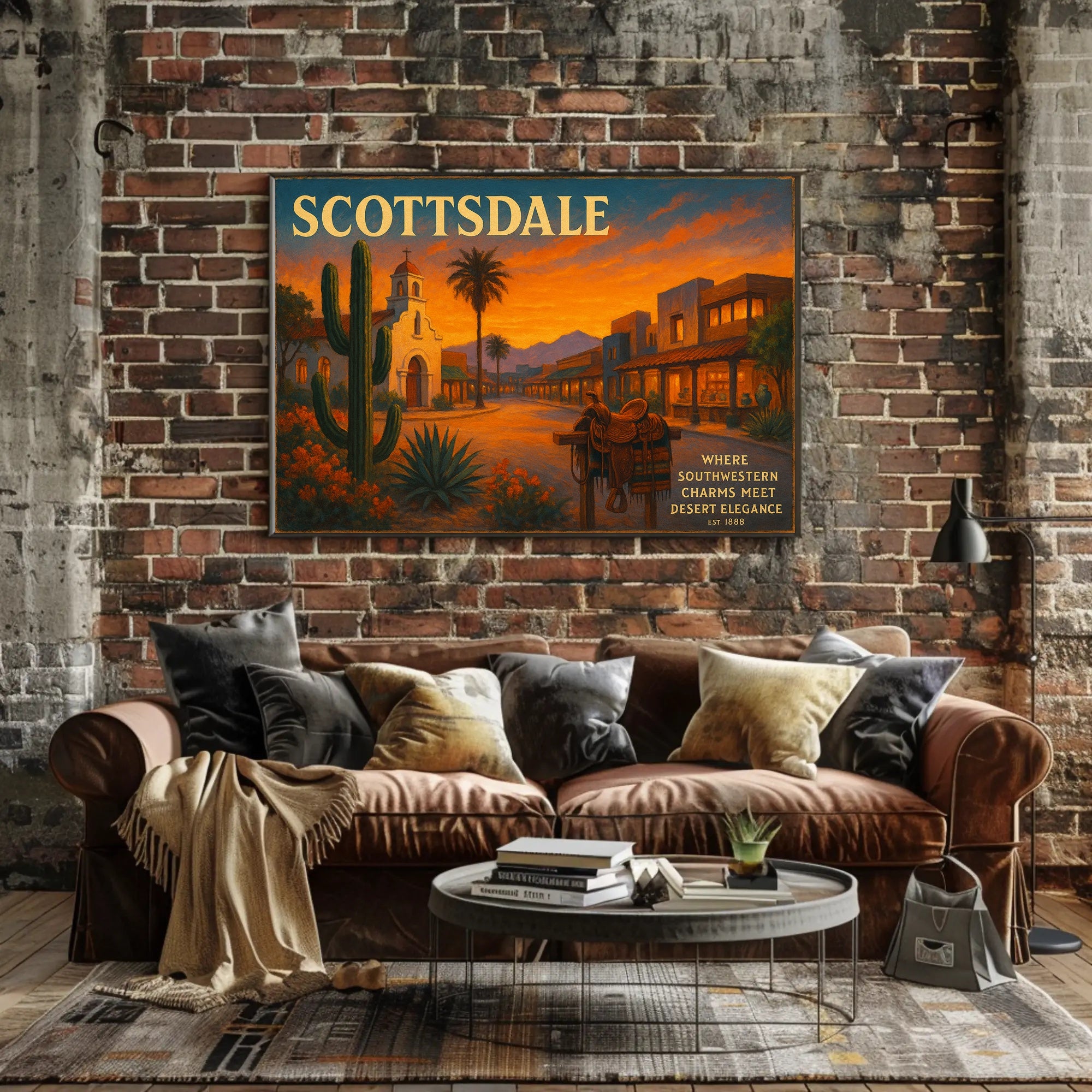 Scottsdale Desert Charm Travel Poster Print