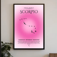 Scorpio Zodiac Mystical Minimalist Art Space or Astronomy Poster PosterGoat