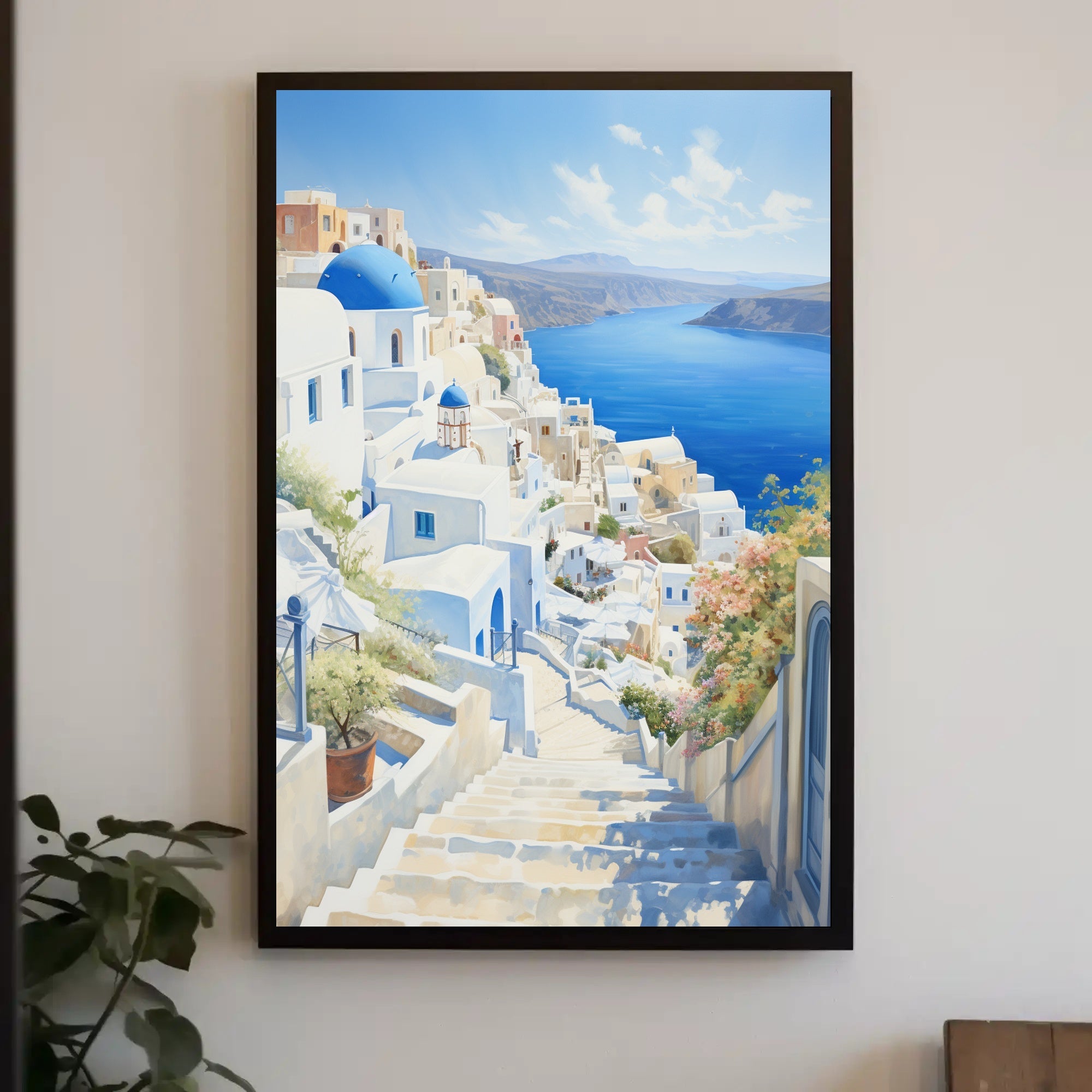 Serene Santorini Poster