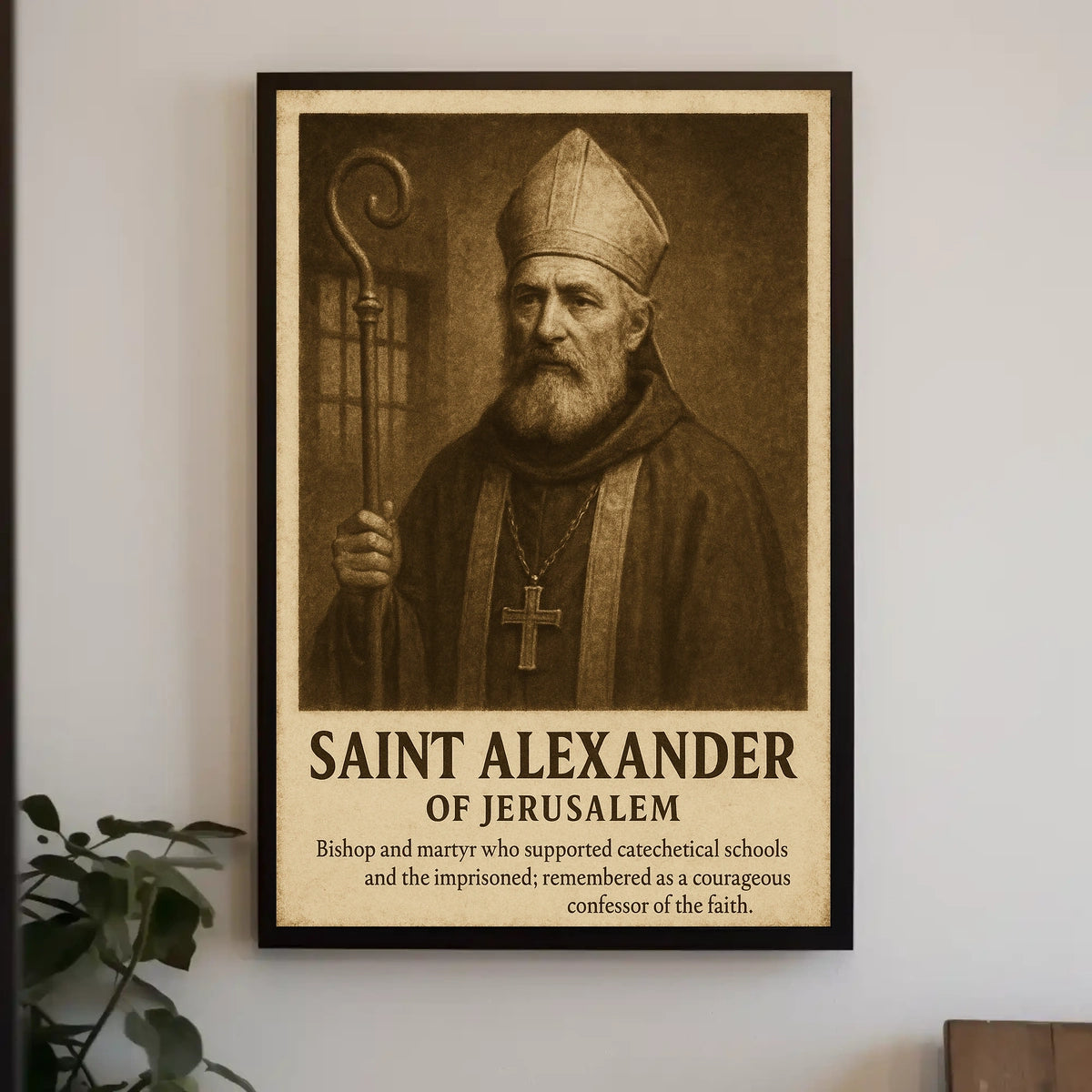 Saint Alexander Of Jerusalem Poster