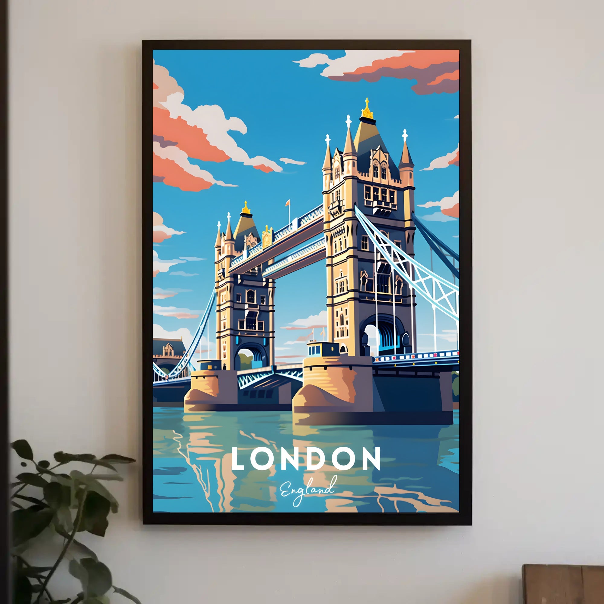 London Tower Bridge Travel Poster