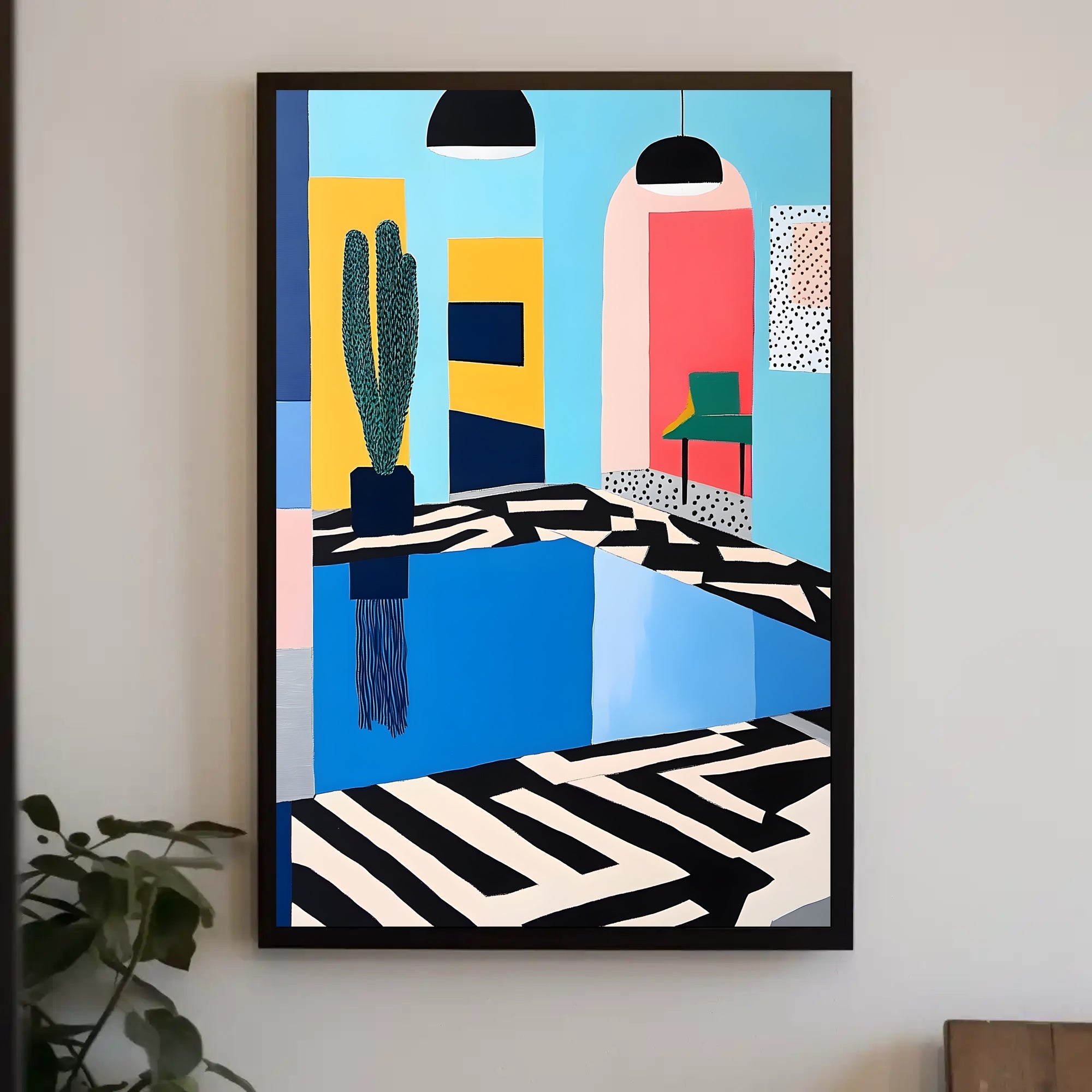 Modern Interior Abstraction Poster Wall Art