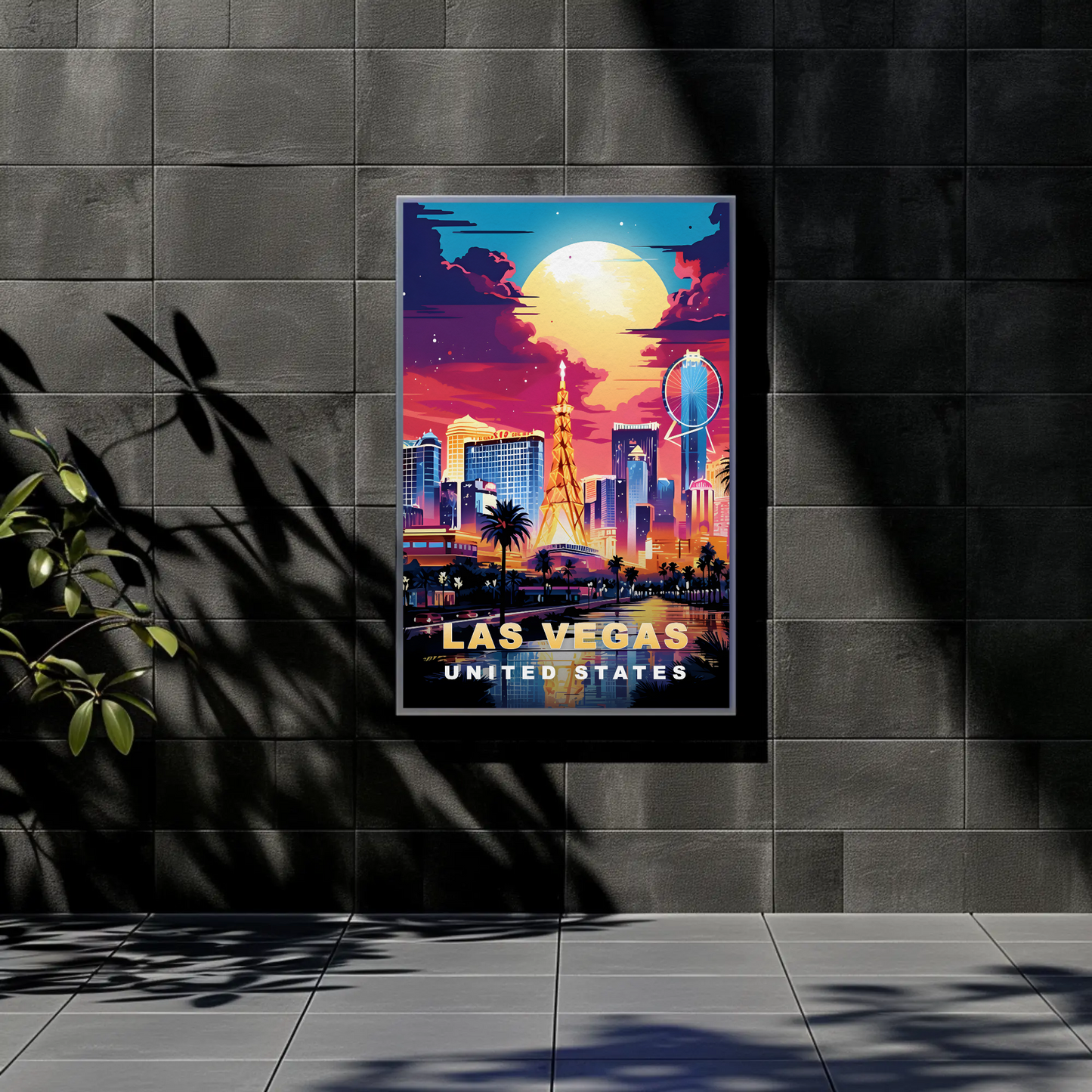 Las Vegas Vintage Travel Poster