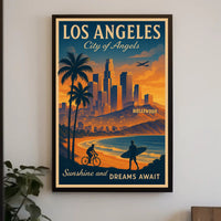 Los Angeles Dreams Vintage Travel Poster