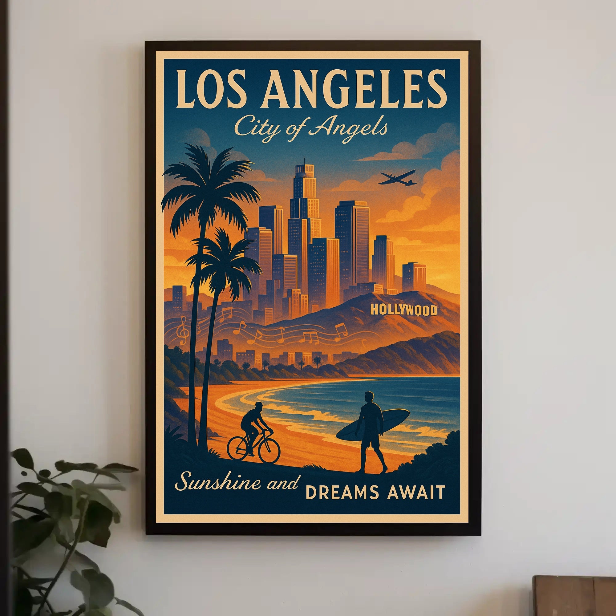 Los Angeles Dreams Vintage Travel Poster