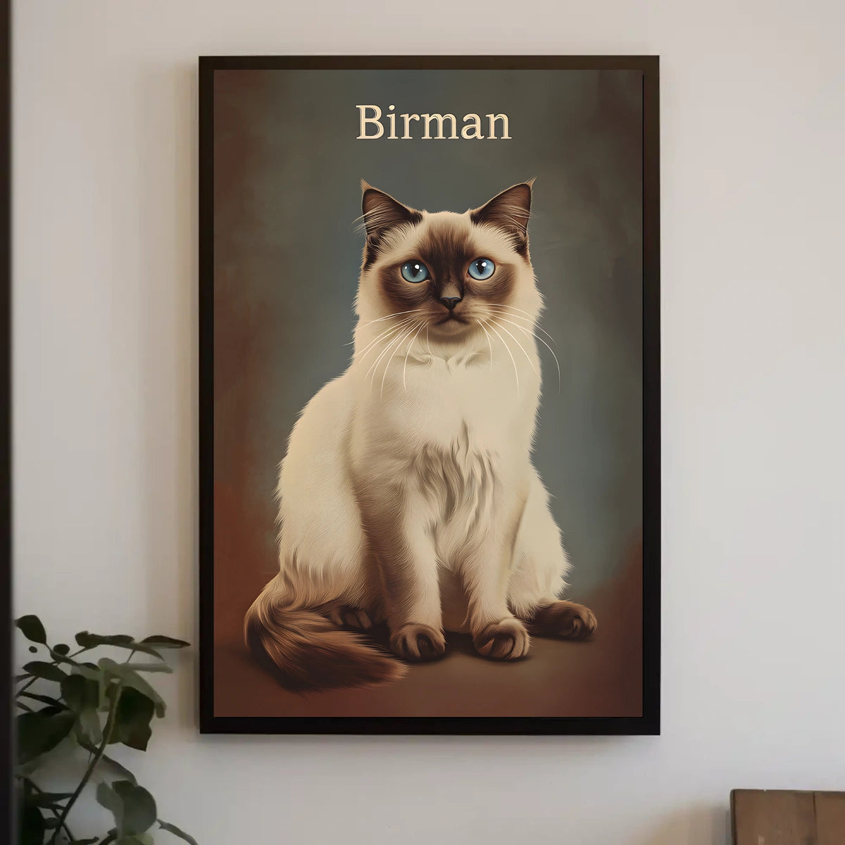 Birman Cat Portrait In Realistic Photography Style Poster