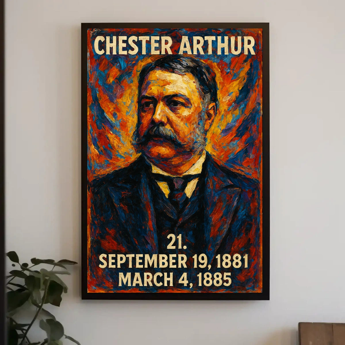 Chester A. Arthur 21st President of the United States Glitch Hop Art Poster