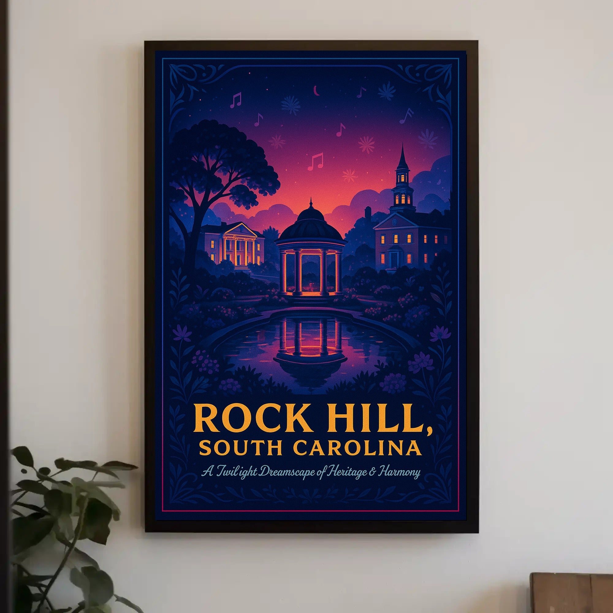 Rock Hill Twilight Dreamscape Poster
