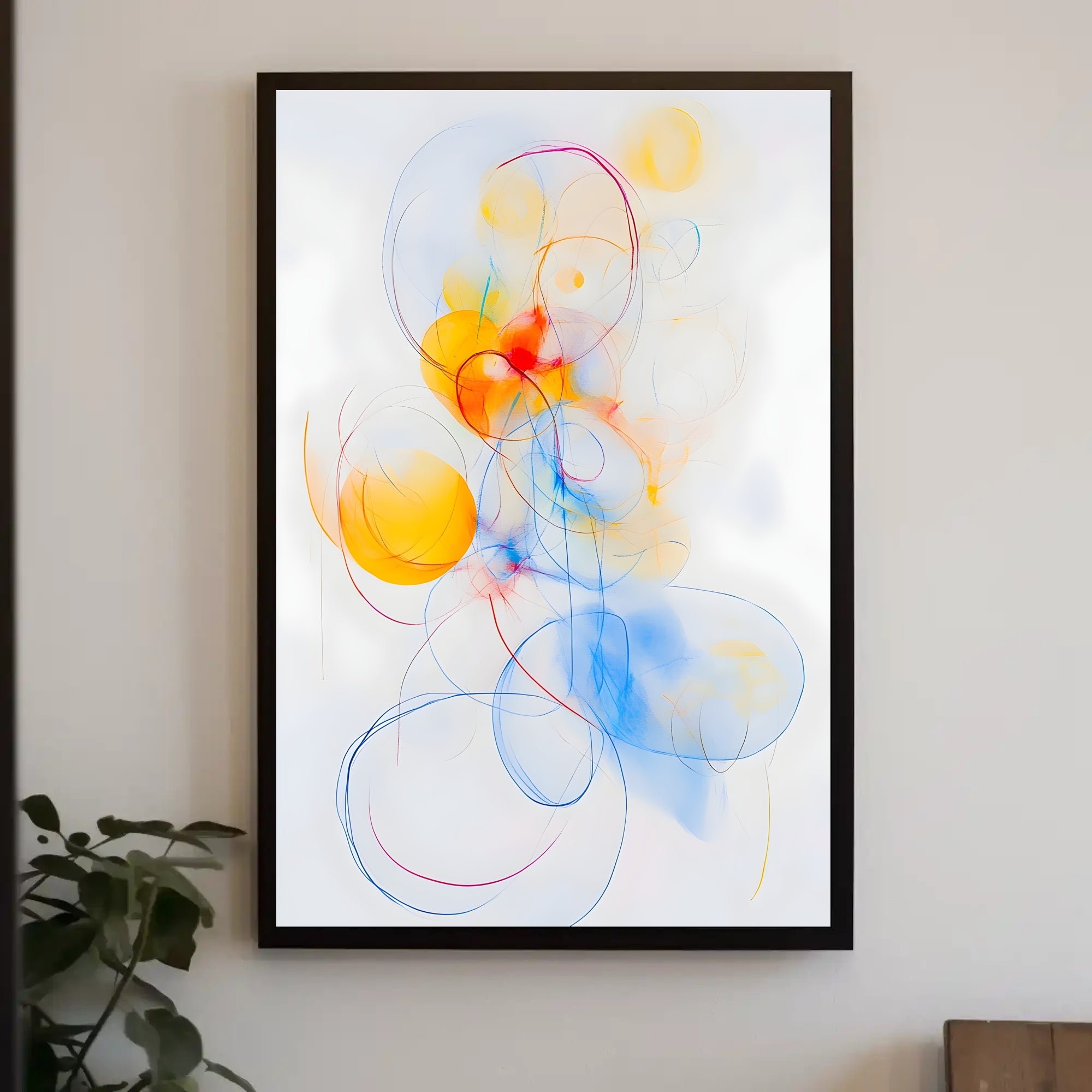Abstract Whirl Poster Modern Abstract Wall Art