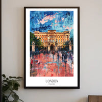 Buckingham Palace Impressionist Art in Vibrant Colors Poster PosterGoat