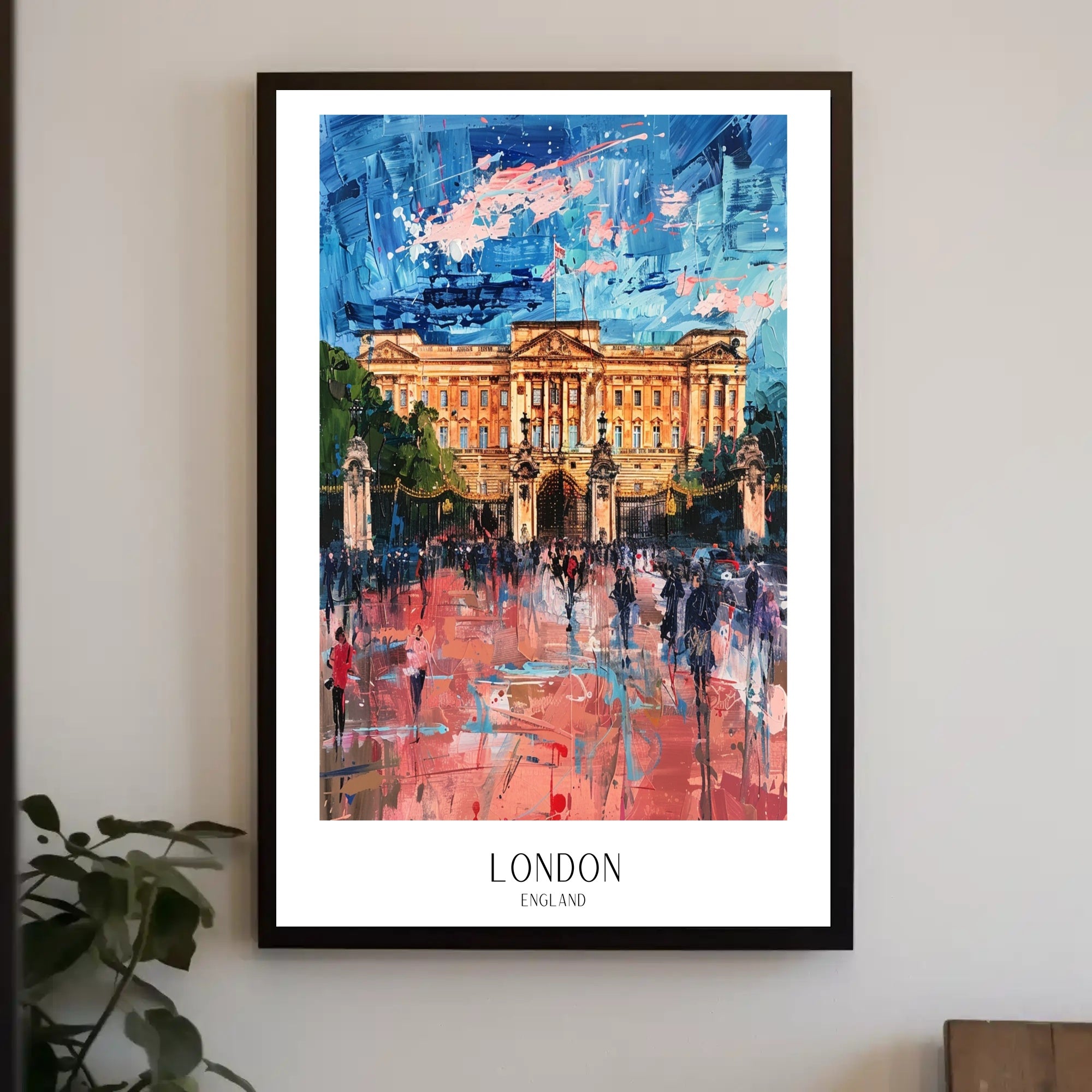 Buckingham Palace Impressionist Art in Vibrant Colors Poster PosterGoat
