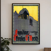 Vintage St. Moritz Winter Sports Travel Poster PosterGoat