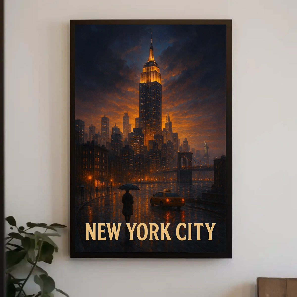New York City at Dusk Poster