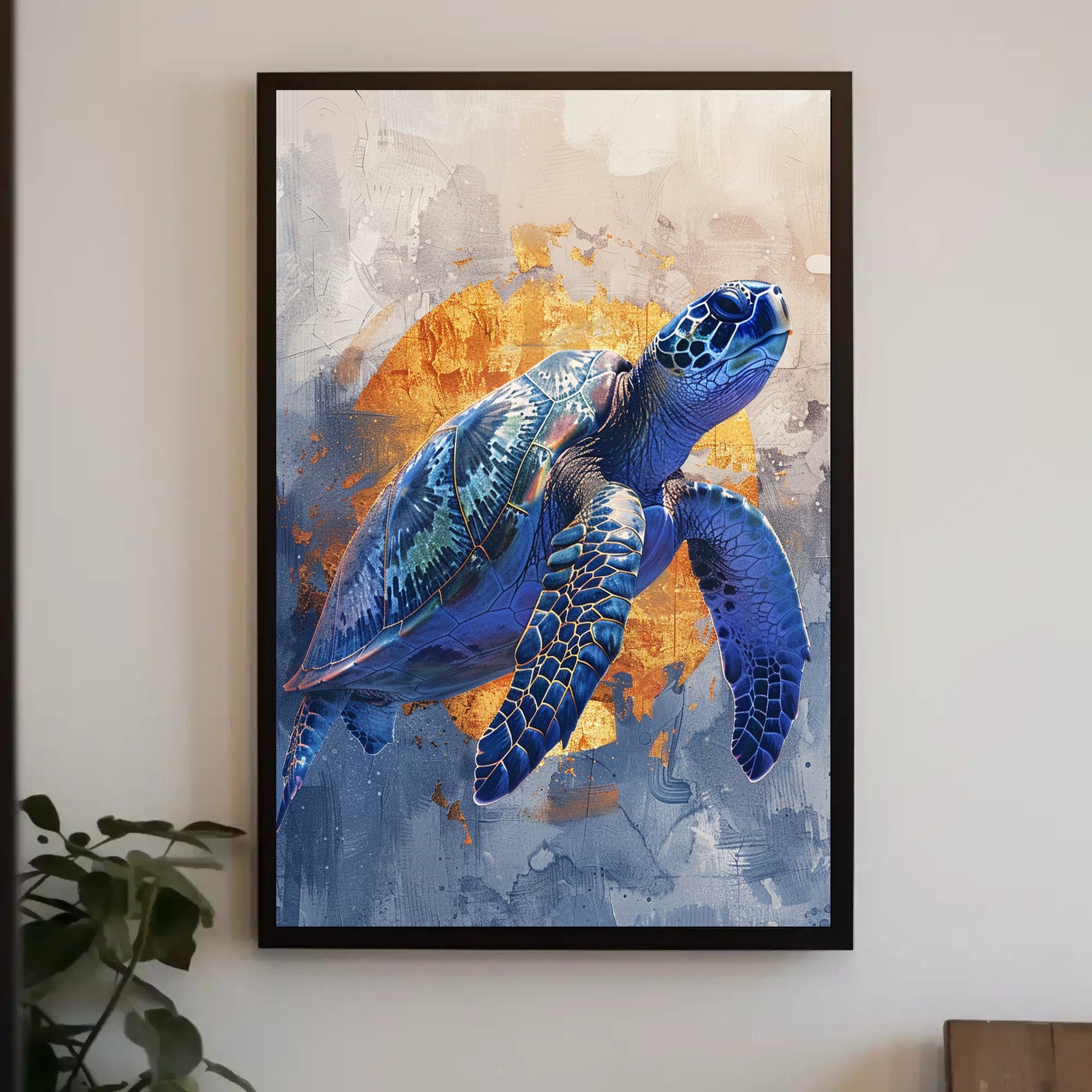 Majestic Sea Turtle Art Print Poster for Home Decor and Beach Lovers PosterGoat