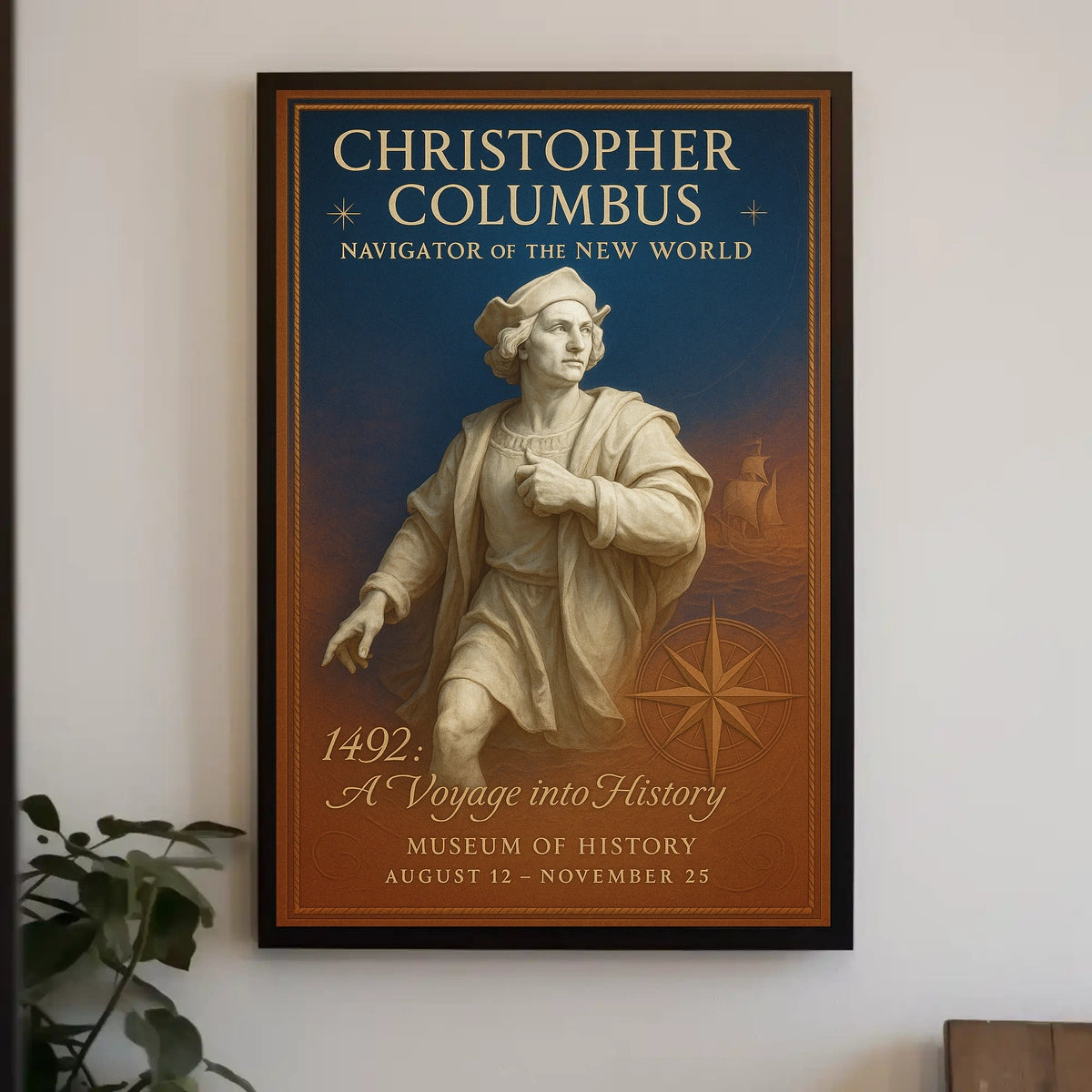 Christopher Columbus Navigator of the New World Poster