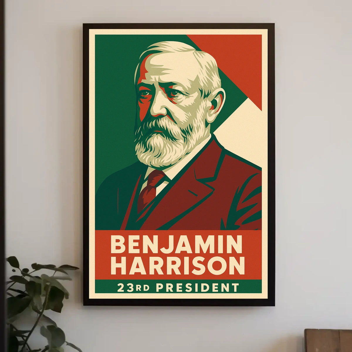 Benjamin Harrison 23rd President Vintage Poster