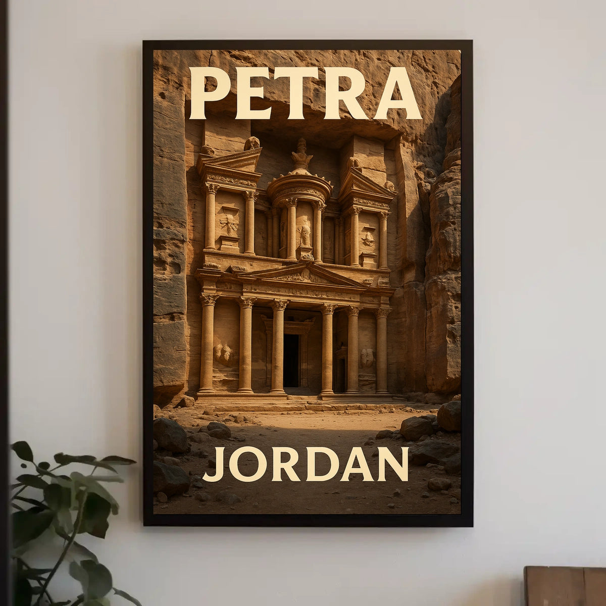 Petra Treasury Cultural Heritage Photorealism Travel Poster