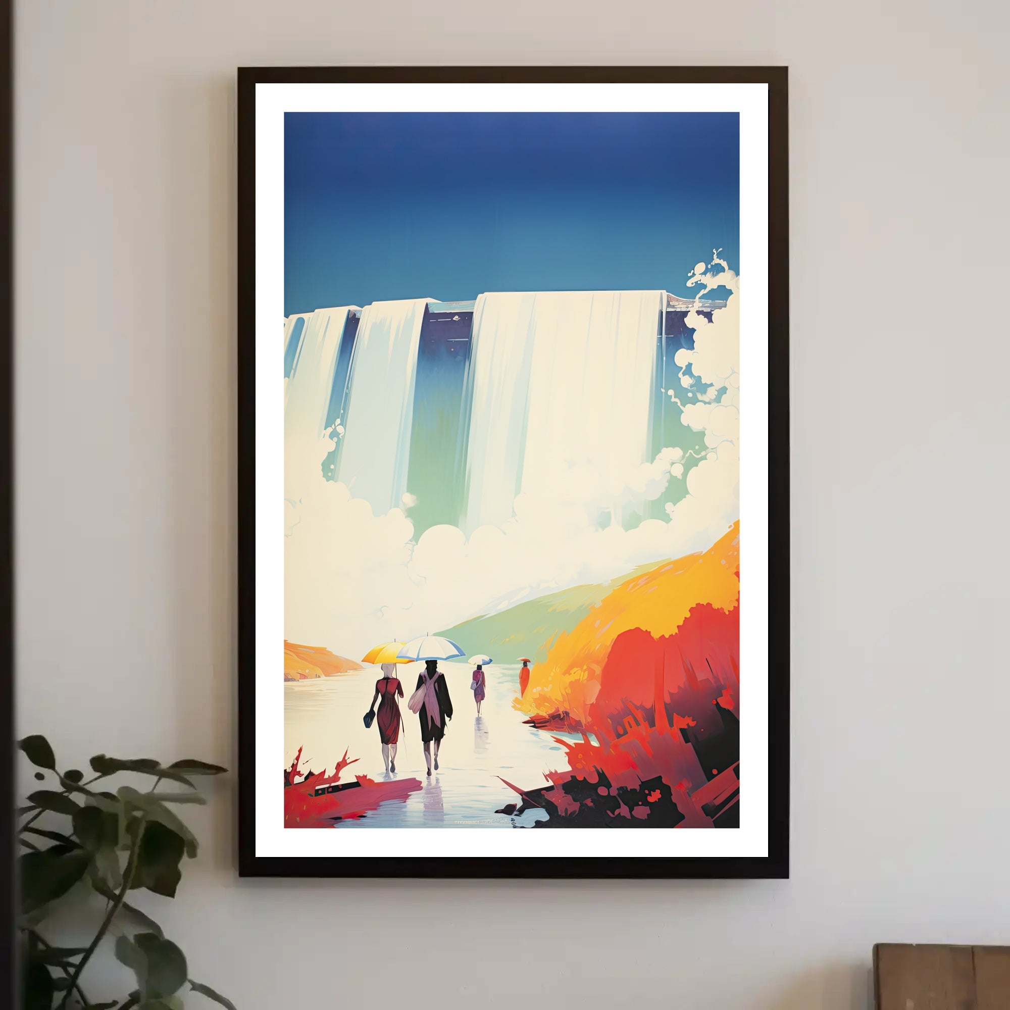 Journey Beneath The Falls Scenic Wall Art Poster