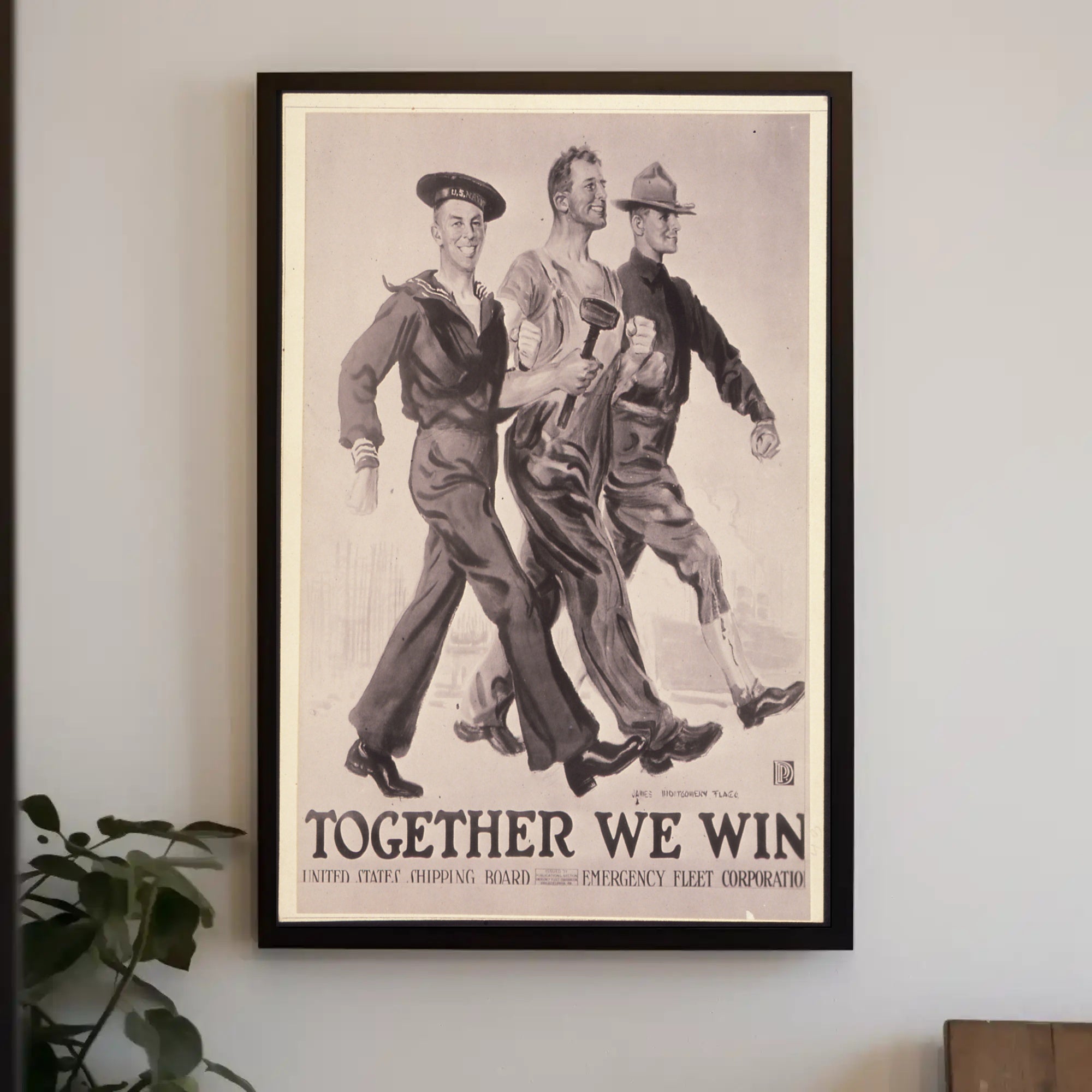 World War I Maritime Unity Propaganda Poster