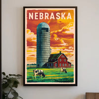 Nebraska Farm Landscape Poster
