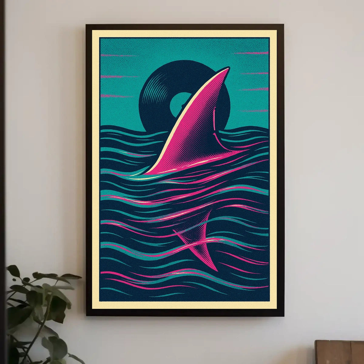 Vinyl Shark Poster