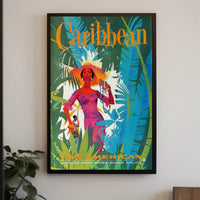 Caribbean Elegance Vintage Travel Poster PosterGoat