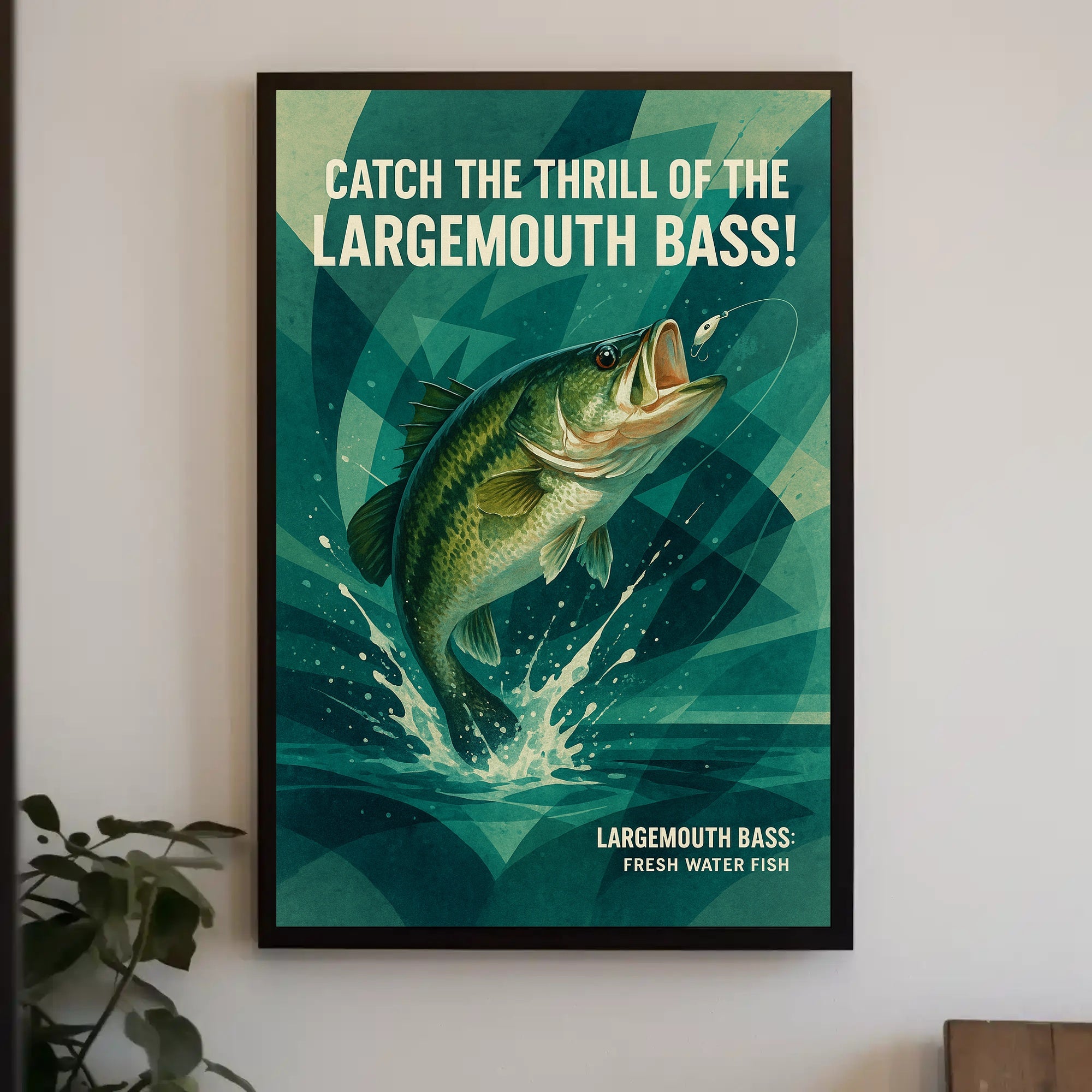 Fishing Adventure Vintage Style Sports Poster