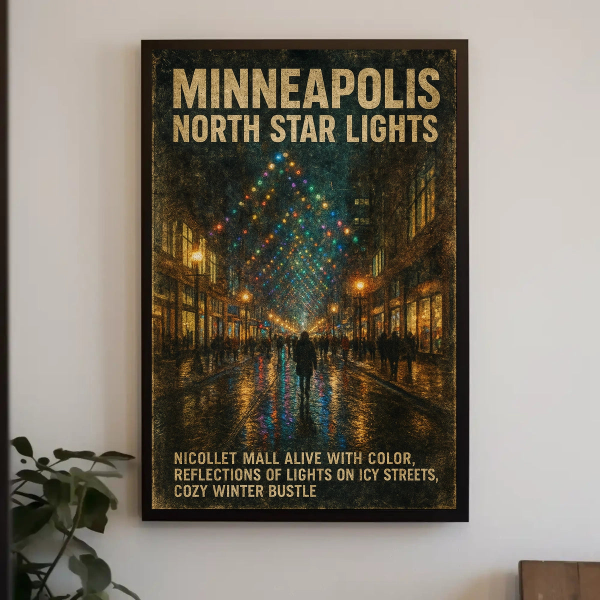 Minneapolis North Star Lights Poster