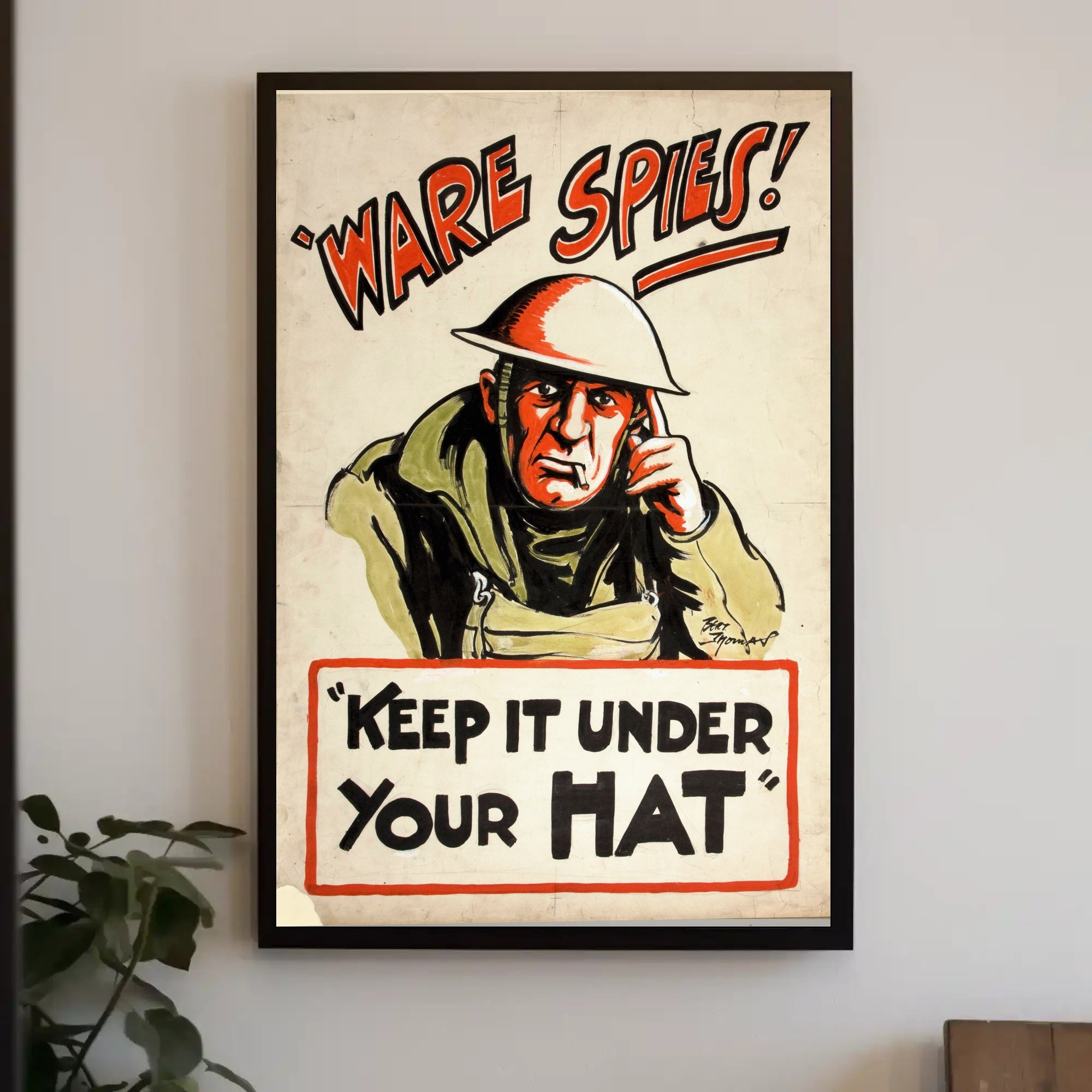 KEEP IT UNDER YOUR HAT WWII Propaganda Poster