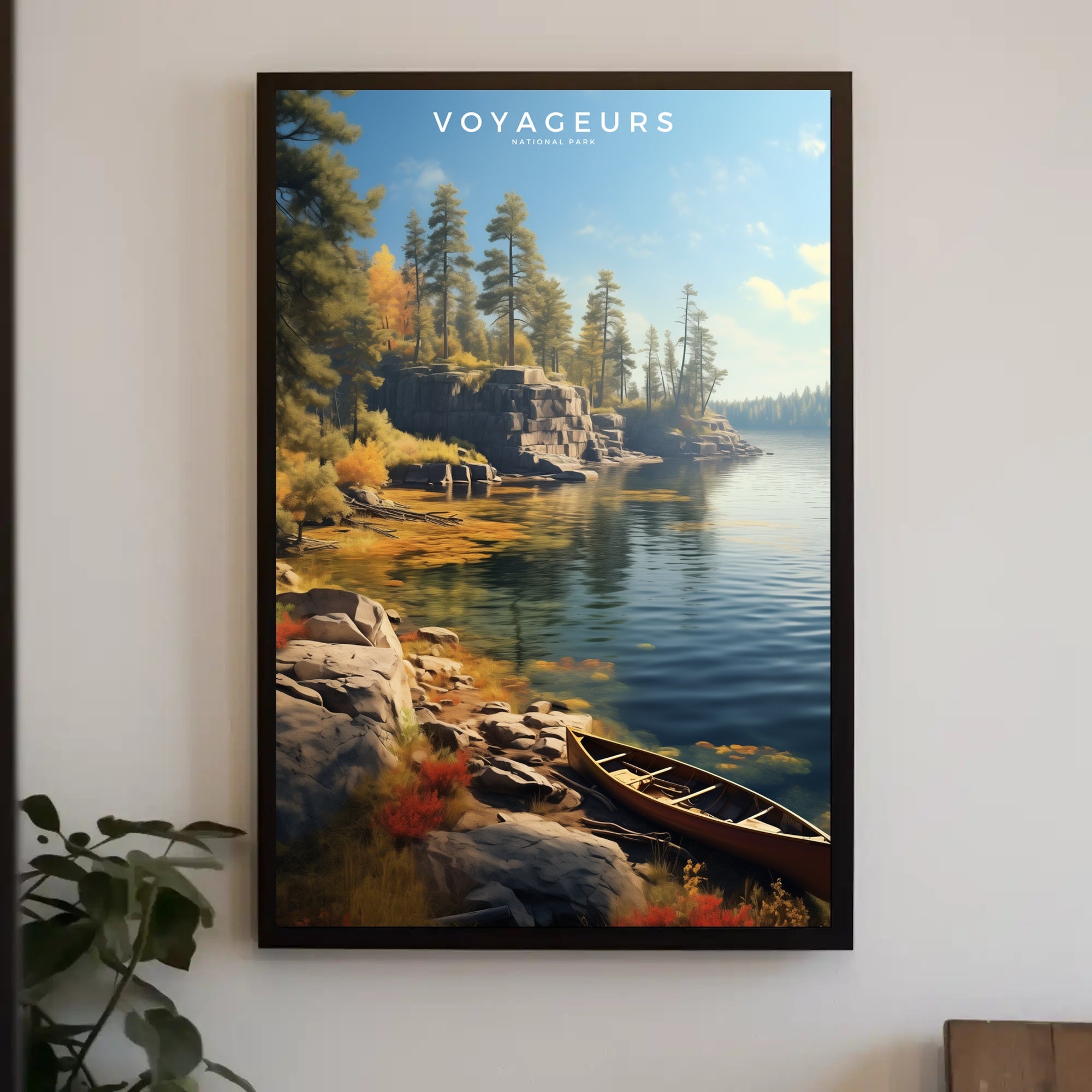 Voyageurs National Park Autumn Poster Wall Art Print