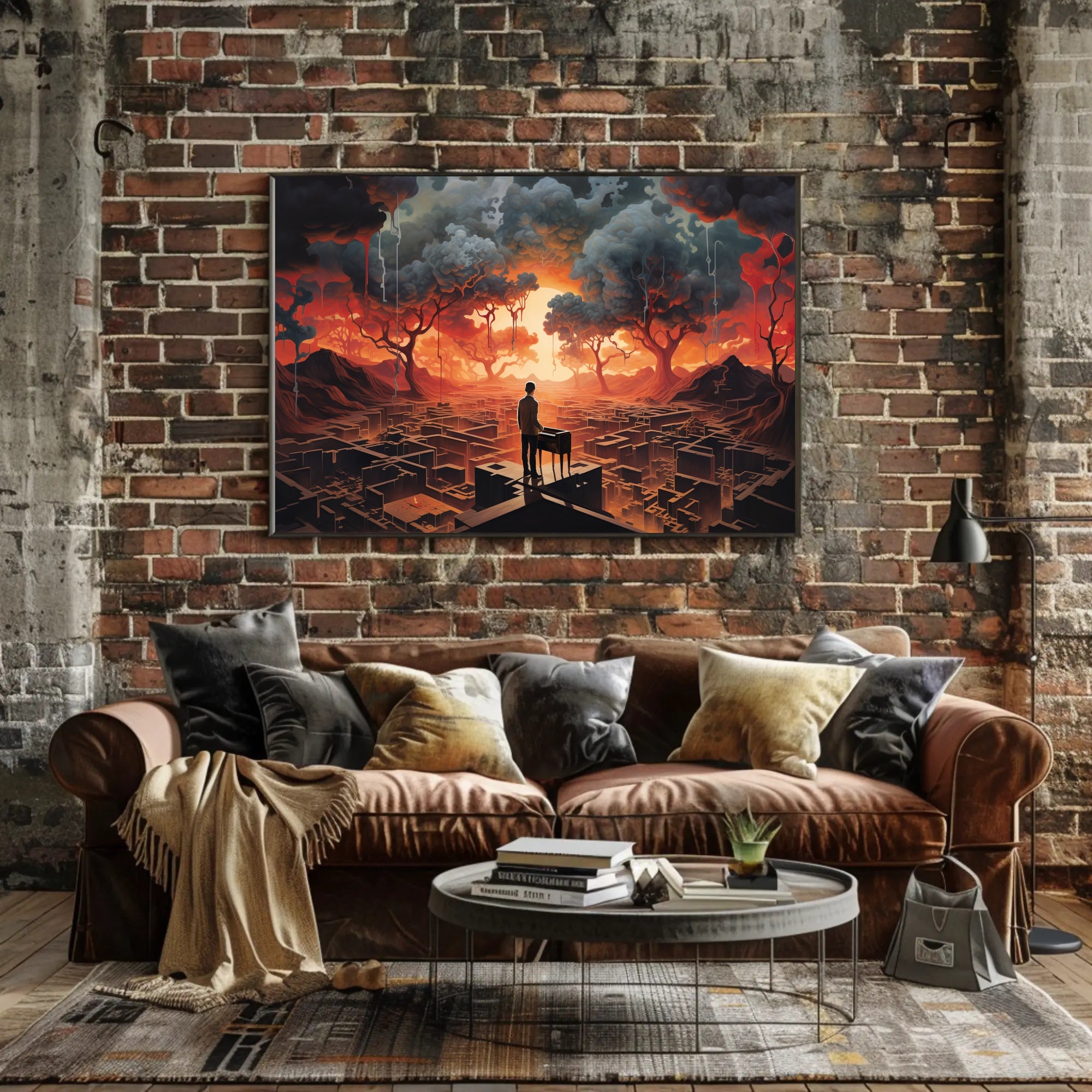 Dreamlike Surreal Landscape in Abstract or Artistic Poster