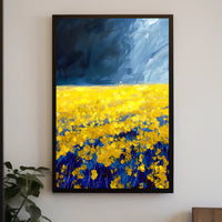 Abstract Landscape Poster Yellow And Blue