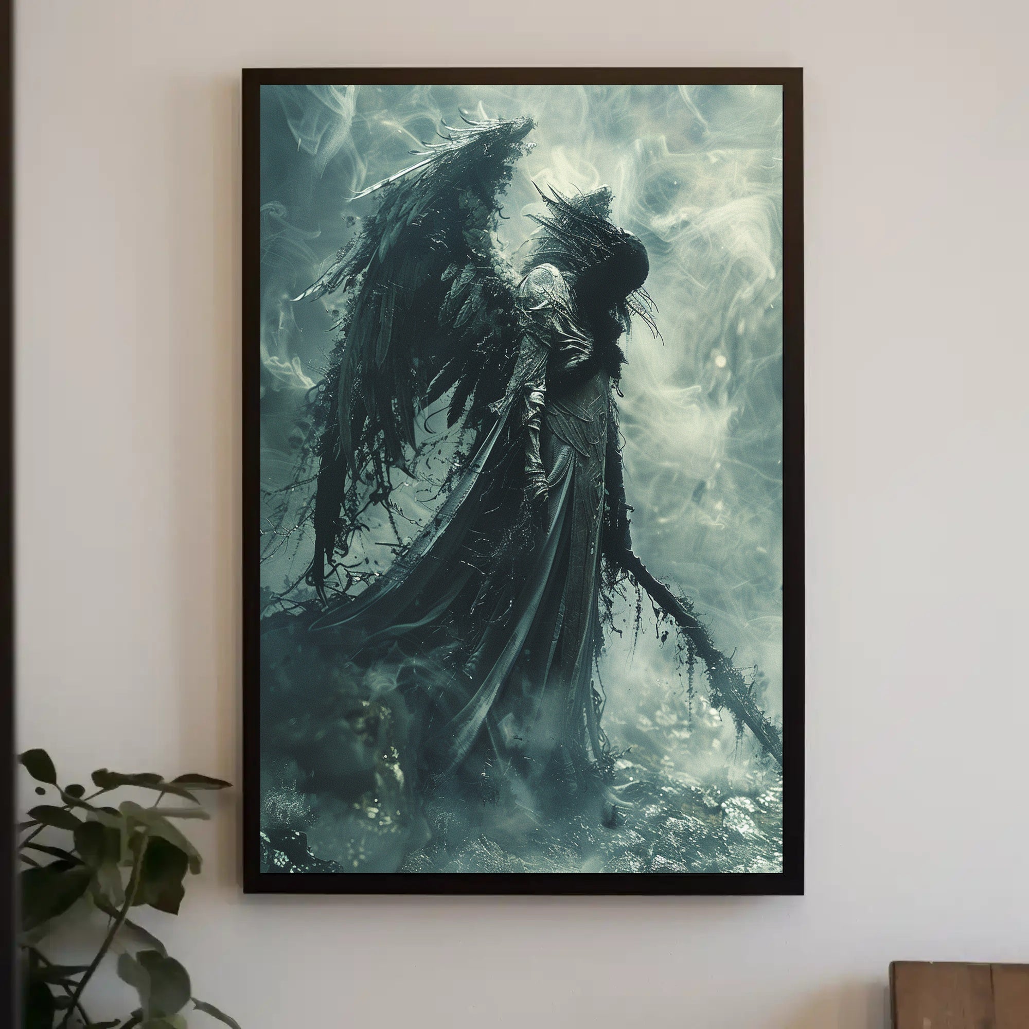 Dark Angel in Armor: Fantasy or Mythology Poster PosterGoat