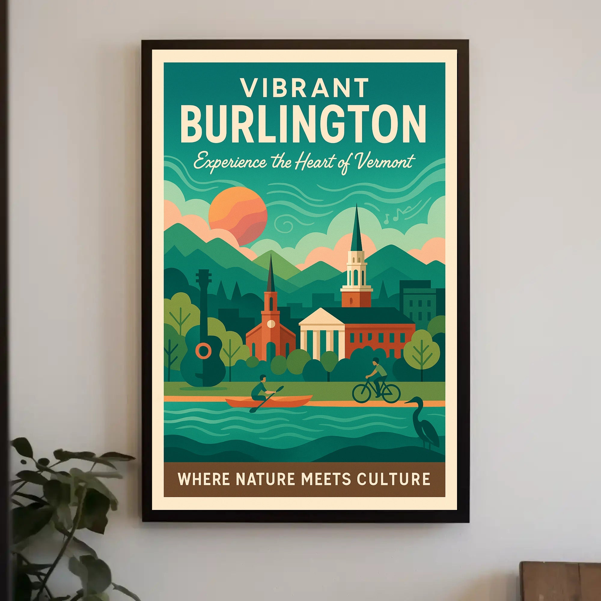 Vibrant Burlington Poster PosterGoat