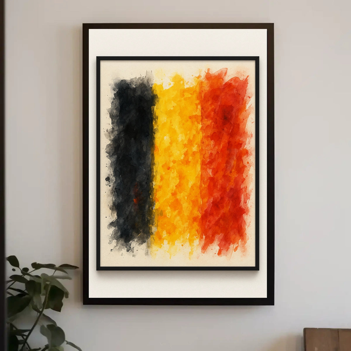 Abstract Belgian Flag Abstract Poster
